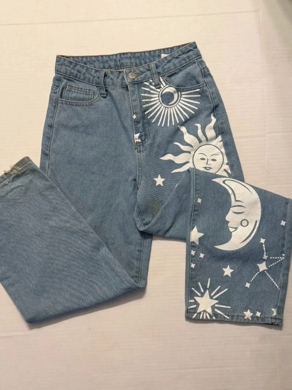 Shein Teen Girls ‘Sun & Moon’ High Waist Jeans*